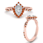Load image into Gallery viewer, pear-crown-halo-orange-sapphire-engagement-ring-in-FD10008PERGSAORANGLE3-NL-RG