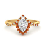 Load image into Gallery viewer, pear-crown-halo-orange-sapphire-engagement-ring-in-FD10008PERGSAORANGLE3-NL-YG