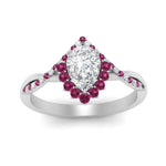 Load image into Gallery viewer, pear-crown-halo-pink-sapphire-engagement-ring-in-FD10008PERGSADRPIANGLE3-NL-WG