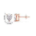 Load image into Gallery viewer, One Carat Diamond Pear Cut 3 Prong Earring