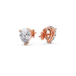 Load image into Gallery viewer, One Carat Diamond Pear Cut 3 Prong Earring