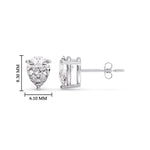 Load image into Gallery viewer, One Carat Diamond Pear Cut 3 Prong Earring