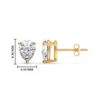 Load image into Gallery viewer, One Carat Diamond Pear Cut 3 Prong Earring