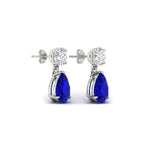 Load image into Gallery viewer, pear-cut-sapphire-stud-earrings-with-drop-design-in-white-gold-fdear11550pegsablangle4-nl-wg_96b09483-356d-4974-bf02-3489a2e00324.jpg?v=1769058047