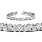 Load image into Gallery viewer, Pear Diamond 14 Ct Tennis Bracelet