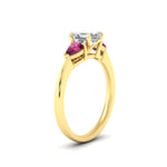 Load image into Gallery viewer, pear-diamond-cathedral-asscher-cut-engagement-ring-with-pink-sapphire-in-yellow-gold-fdenr9210asrgsadrpiangle2-nl-yg.jpg?v=1758259331