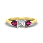 Load image into Gallery viewer, pear-diamond-cathedral-asscher-cut-engagement-ring-with-pink-sapphire-in-yellow-gold-fdenr9210asrgsadrpisleep-nl-yg_60689194-fbdc-4578-80ce-4b975baaf0a5.jpg?v=1758259331