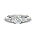 Load image into Gallery viewer, Pear 3 Stone Cathedral Ring
