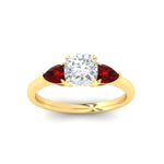 Load image into Gallery viewer, pear-diamond-cathedral-cushion-cut-engagement-ring-with-ruby-in-yellow-gold-fdenr9210curgrudrangle5-nl-yg