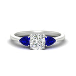 Load image into Gallery viewer, pear-diamond-cathedral-cushion-cut-engagement-ring-with-sapphire-in-white-gold-fdenr9210curgsablsleep-nl-wg