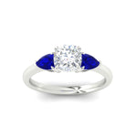 Load image into Gallery viewer, pear-diamond-cathedral-cushion-cut-engagement-ring-with-sapphire-in-white-gold-fdenr9210curgsablangle5-nl-wg