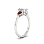 Load image into Gallery viewer, pear-diamond-cathedral-emerald-cut-engagement-ring-with-ruby-in-white-gold-fdenr9210emrgrudrangle2-nl-wg