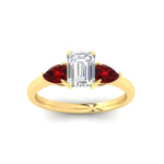 Load image into Gallery viewer, pear-diamond-cathedral-emerald-cut-engagement-ring-with-ruby-in-yellow-gold-fdenr9210emrgrudrangle5-nl-yg