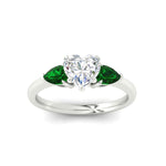 Load image into Gallery viewer, pear-diamond-cathedral-heart-shaped-engagement-ring-with-emerald-in-white-gold-fdenr9210htrgemgrangle5-nl-wg