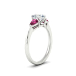 Load image into Gallery viewer, pear-diamond-cathedral-heart-shaped-engagement-ring-with-pink-sapphire-in-white-gold-fdenr9210htrgsadrpiangle2-nl-wg