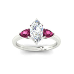 Load image into Gallery viewer, pear-diamond-cathedral-marquise-cut-engagement-ring-with-pink-sapphire-in-white-gold-fdenr9210mqrgsadrpiangle5-nl-wg