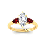 Load image into Gallery viewer, pear-diamond-cathedral-marquise-cut-engagement-ring-with-ruby-in-yellow-gold-fdenr9210mqrgrudrangle5-nl-yg