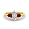 Load image into Gallery viewer, 3 Stone Marquise Cut Lab Diamond Cathedral Ring With Pear Accents