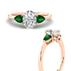 Load image into Gallery viewer, pear-diamond-cathedral-oval-shaped-engagement-ring-with-emerald-in-rose-gold-fdenr9210ovrgemgrangle3-nl-rg.jpg?v=1758087322