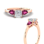 Load image into Gallery viewer, pear-diamond-cathedral-princess-cut-engagement-ring-with-pink-sapphire-in-rose-gold-fdenr9210prrgsadrpiangle3-nl-rg.jpg?v=1758084625