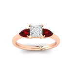 Load image into Gallery viewer, pear-diamond-cathedral-princess-cut-engagement-ring-with-ruby-in-rose-gold-fdenr9210prrgrudrangle5-nl-rg.jpg?v=1758084761