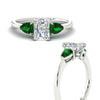 Load image into Gallery viewer, pear-diamond-cathedral-radiant-cut-engagement-ring-with-emerald-in-white-gold-fdenr9210rargemgrangle3-nl-wg.jpg?v=1758086159