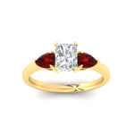 Load image into Gallery viewer, pear-diamond-cathedral-radiant-cut-engagement-ring-with-ruby-in-yellow-gold-fdenr9210rargrudrangle5-nl-yg
