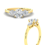 Load image into Gallery viewer, pear-diamond-cathedral-round-cut-engagement-ring-in-yellow-gold-fdenr9210rorangle3-nl-yg