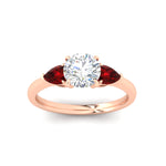 Load image into Gallery viewer, pear-diamond-cathedral-round-cut-engagement-ring-with-ruby-in-rose-gold-fdenr9210rorgrudrangle5-nl-rg