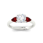 Load image into Gallery viewer, pear-diamond-cathedral-round-cut-engagement-ring-with-ruby-in-white-gold-fdenr9210rorgrudrangle5-nl-wg