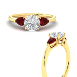 Load image into Gallery viewer, pear-diamond-cathedral-round-cut-engagement-ring-with-ruby-in-yellow-gold-fdenr9210rorgrudrangle3-nl-yg