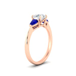 Load image into Gallery viewer, pear-diamond-cathedral-round-cut-engagement-ring-with-sapphire-in-rose-gold-fdenr9210rorgsablangle2-nl-rg