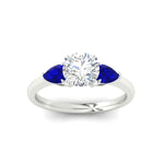 Load image into Gallery viewer, pear-diamond-cathedral-round-cut-engagement-ring-with-sapphire-in-white-gold-fdenr9210rorgsablangle5-nl-wg