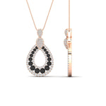 Load image into Gallery viewer, pear-drop-black-diamond-cluster-pendant-in-rose-gold-fdpd11558gblackangle2-nl-rg
