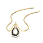Load image into Gallery viewer, pear-drop-black-diamond-cluster-pendant-in-yellow-gold-fdpd11558gblack-nl-yg.jpg?v=1771312406