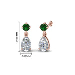 Load image into Gallery viewer, pear-drop-diamond-earring-with-emerald-in-14K-rose-gold-FDEAR8386GEMGR-NL-RG_1080x1080_9be63350-2510-4a32-86c9-567cf1aee2a3