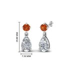 Load image into Gallery viewer, pear-drop-diamond-earring-with-orange-sapphire-in-14K-white-gold-FDEAR8386GSAOR-NL-WG_1080x1080_ffb715bc-838b-4be0-8fe8-d4dcb2c4baae