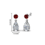 Load image into Gallery viewer, pear-drop-diamond-earring-with-ruby-in-14K-white-gold-FDEAR8386GRUDR-NL-WG_1080x1080_264e8db5-9177-414e-97c7-545096346c0b