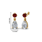 Load image into Gallery viewer, pear-drop-diamond-earring-with-ruby-in-14K-yellow-gold-FDEAR8386GRUDR-NL-YG_1080x1080_a5393432-8d99-4adf-94d7-bed2f8221607