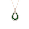 Load image into Gallery viewer, pear-drop-emerald-cluster-pendant-in-rose-gold-fdpd11558gemgrangle1-nl-rg.jpg?v=1771312406