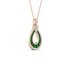 Load image into Gallery viewer, pear-drop-emerald-cluster-pendant-in-rose-gold-fdpd11558gemgrangle3-nl-rg.jpg?v=1771312406