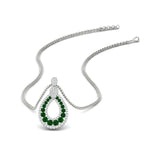 Load image into Gallery viewer, pear-drop-emerald-cluster-pendant-in-white-gold-fdpd11558gemgr-nl-wg.jpg?v=1771312407