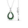 Load image into Gallery viewer, pear-drop-emerald-cluster-pendant-in-white-gold-fdpd11558gemgrangle2-nl-wg.jpg?v=1771312407