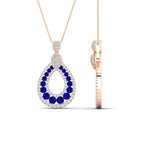 Load image into Gallery viewer, pear-drop-sapphire-cluster-pendant-in-rose-gold-fdpd11558gsablangle2-nl-rg.jpg?v=1771312406