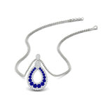 Load image into Gallery viewer, pear-drop-sapphire-cluster-pendant-in-white-gold-fdpd11558gsabl-nl-wg.jpg?v=1771312407