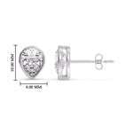 Load image into Gallery viewer, Half Carat Diamond Pear Drop Stud Bezel Earring