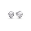 Load image into Gallery viewer, Half Carat Diamond Pear Drop Stud Bezel Earring