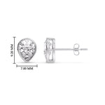 Load image into Gallery viewer, Half Carat Diamond Pear Drop Stud Bezel Earring