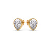 Load image into Gallery viewer, Half Carat Diamond Pear Drop Stud Bezel Earring