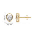Load image into Gallery viewer, Half Carat Diamond Pear Drop Stud Bezel Earring